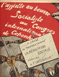 Wegen schlechten Wetters wird die soziale Revolution drinnen stattfinden, Titelseite aus L